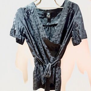 Marc by Marc Jacobs 100% silk black kimono top